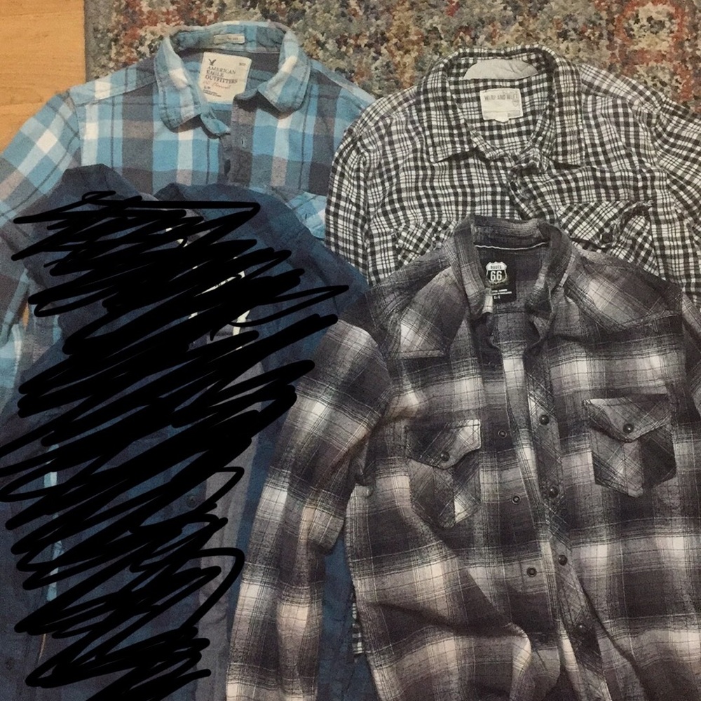 Long Sleeve Flannel Lot